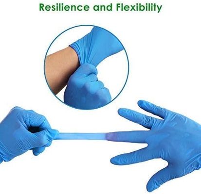 FDA 510K Blue Non-Medical Powder Free Examination Disposable Nitrile Gloves Factory deliver good quality